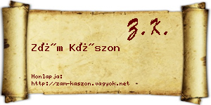 Zám Kászon névjegykártya